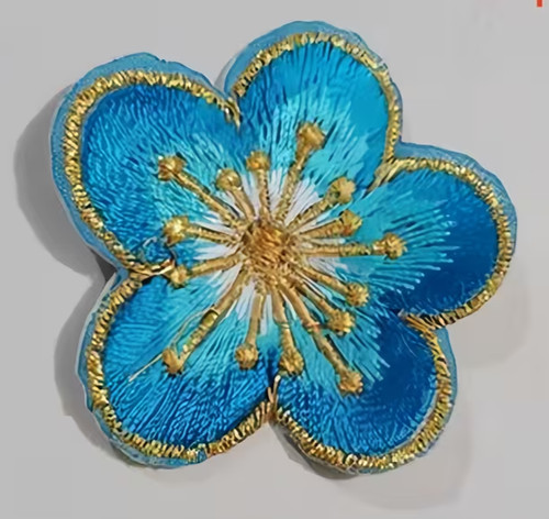 Turquoise gold embroidered - turquoise/gold,