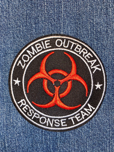 Zombie outbreak embroidery - zombie,