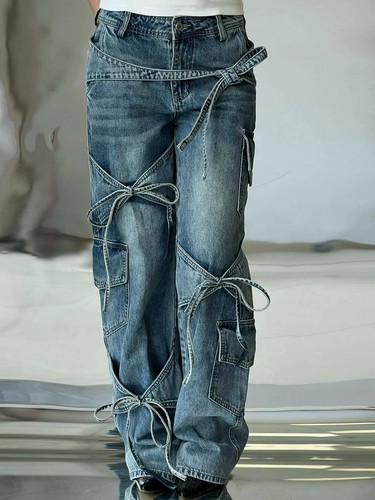 Denim utility jeans - jeans, knot